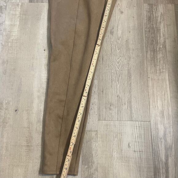 SPANX Faux Suede Rich Caramel High Waisted Leggings Size XL - Picture 7 of 13
